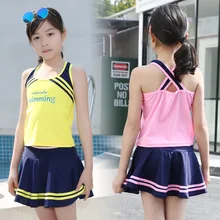 Юбки, дизайнерский детский купальный костюм, качественные купальники для девочек-подростков, комплект из двух предметов с милыми звездами, детский купальный костюм, детская одежда для пляжа