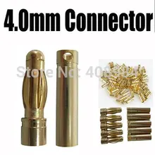 250 par 4.0mm Enchufe Conector de Bala de Oro Conector Banana DEL RC para la batería de RC ESC Motor Manía masculino femenino