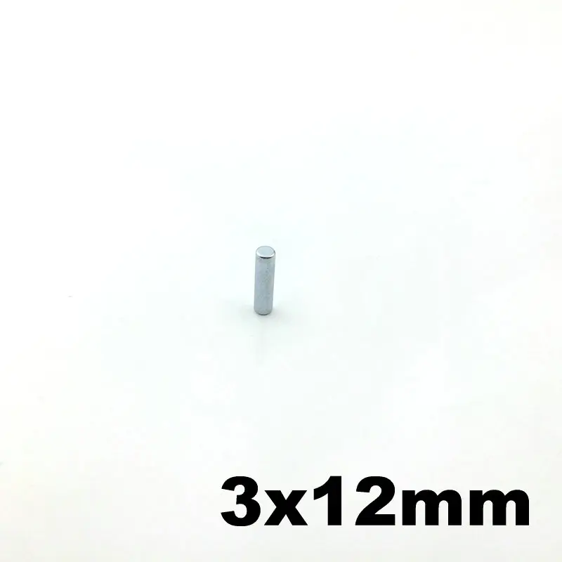 

Micro Precision Magnet Cylinder Diameter 3 0.118'' Small Round Disc 3x12 mm Sensor Mini Magnets Teaching Study 200pcs