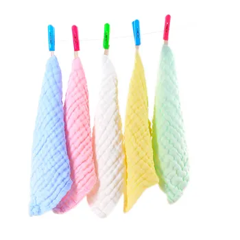 

5 Pcs Baby Washcloths Organic Cotton Baby Wipes Soft Newborn Face Towel 88 NSV775