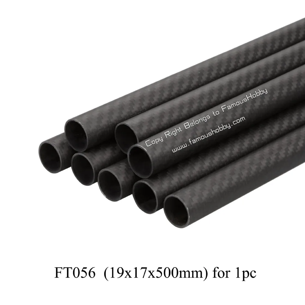 Famoushobby FT056 19x17x500 мм углеродное волокно трубы/полосы для 1 шт, почтой HK/e пакет