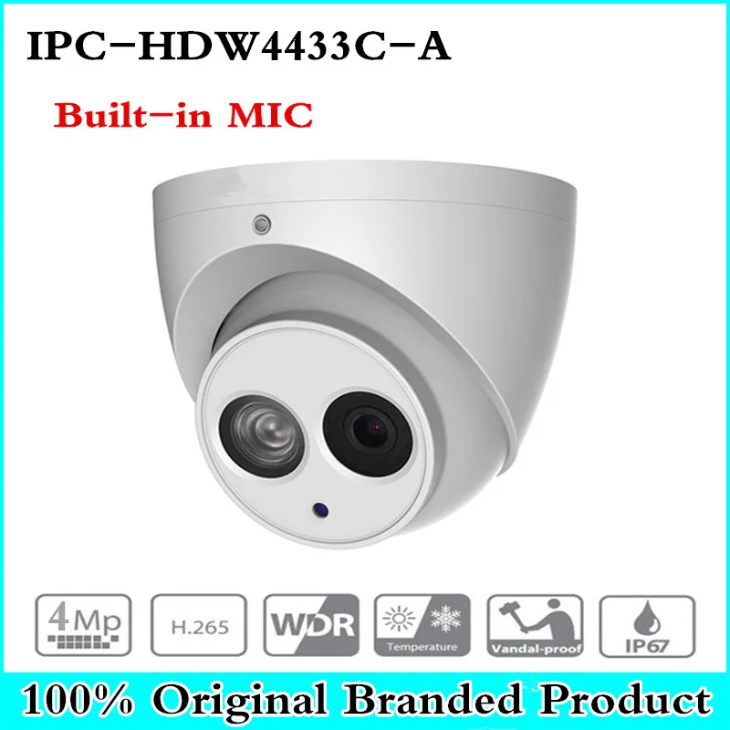 

DH IPC-HDW4433C-A Upgrade From IPC-HDW4431C-A POE Network IR Mini Dome IP Camera With Built-in Micro 4MP CCTV Camera