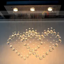 Хрустальный свет двойное ожерелье с кристаллом в форме сердца свет сердце хрустальная лампа для спальни лампа для ресторана современный SJ1659