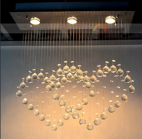 

CRYSTAL LIGHT double heart crystal pendant light heart crystal lamp bedroom lamp restaurant lamp modern SJ1659