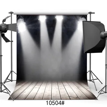 

White Spotlight Black Curtain Vinyl Photography Background For Portrait Baby Shower Adult Backdrops Photo Shoot Booth Studio