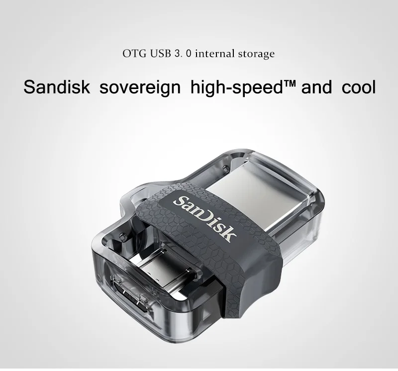 SanDisk Ultra Dual Pendrive DD3 OTG Micro USB 3,0 Flash Stick 16 ГБ 32 ГБ 64 Гб 128 ГБ 256 Гб карта памяти U диск для Android PC