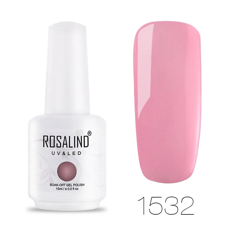 ROSALIND гель 1 S, новинка, 15 мл, Гель-лак для ногтей, УФ-светодиодный, замачиваемый, грунтовка для ногтей, полуперманентный, для дизайна ногтей, гель-лаки для маникюра - Цвет: RH1532
