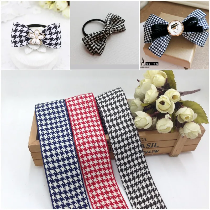 

5M/25mm 38mm Wide Satin Ribbon Bow Plaid Cloth Webbing Fabric DIY Rainbow Head Ribbons For Crafts ruban satin nastro raso L-7