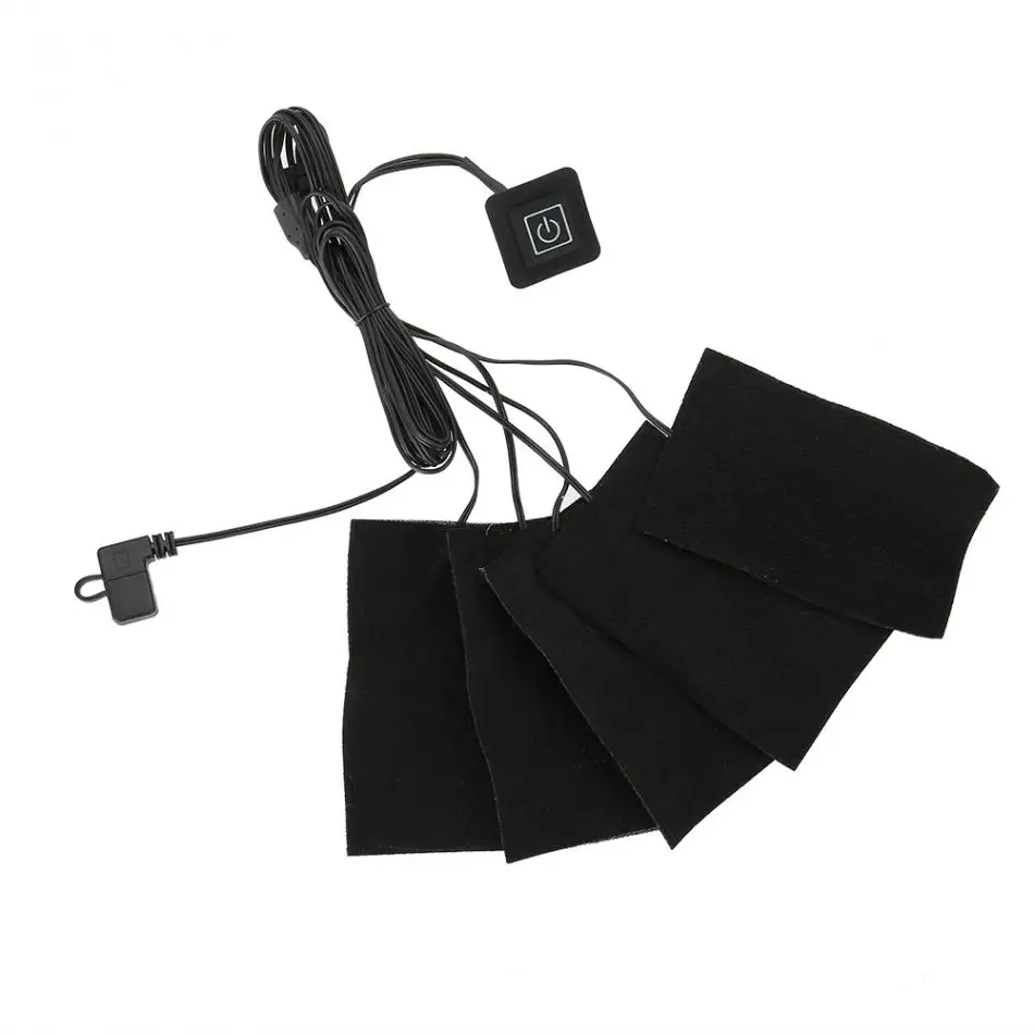USB электрическая одежда пять нагревателей грелка Регулируемая температура грелка инструмент для тела шеи спины живота поясницы