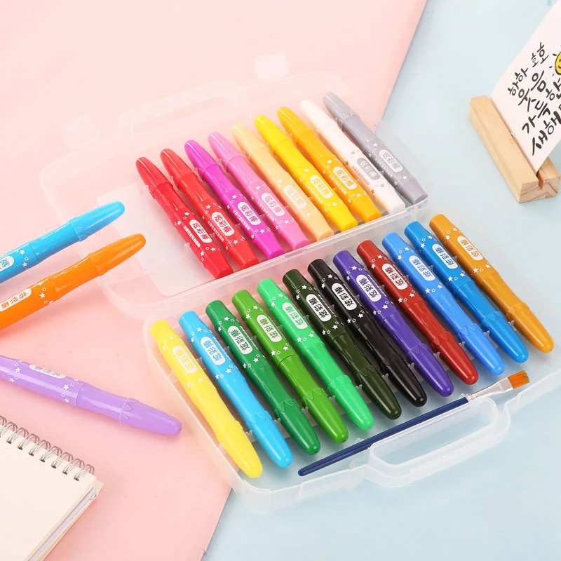 Online Deli ungiftig 12 24 36 farbe wasser löslich öl pastell wachs kreide set für schule malerei kunst liefert nette zeichnung stift kind geschenk