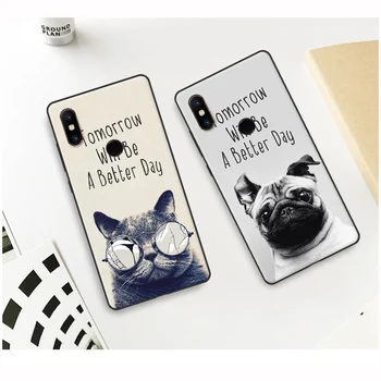 

2PCS For Xiaomi Mi Mix2 S Case 5.99" Cute Cartoon Painting Soft Back Cover For Xiaomi Mi Mix 2S Phone Cases For Xiaomi Mix2 S
