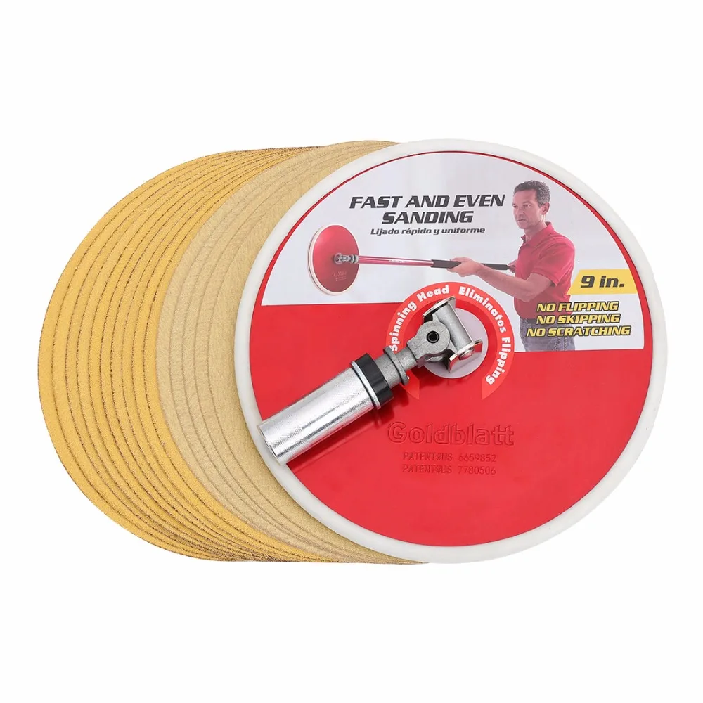 

Goldblatt 9-inch Radial Drywall Sander Head and Sanding Disc Set Sanding Paper Abrasive Tools Fast and even sanding lijado
