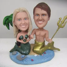 Персонализированные Пупс кукла русалка свадебный подарок Свадебные украшения Смола Кукла пользовательские кукла