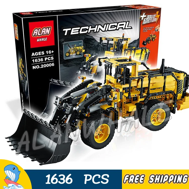 

1636pcs 2in1 Techinic Remote Controlled Volvo L350F Wheel Loader 20006 DIY Model Building Blocks Toy Bricks Compatible With Lego