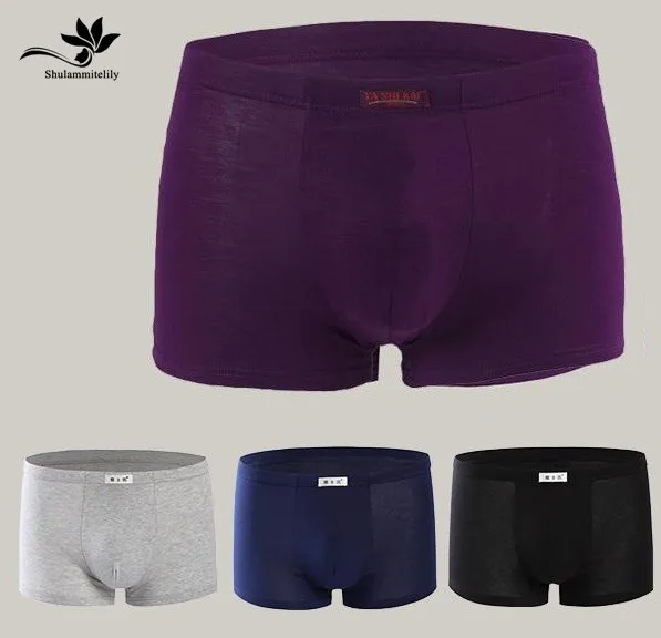 4pcs/lot Top Quality Boxers Pure Cotton Underwear Male Box Plus Big
