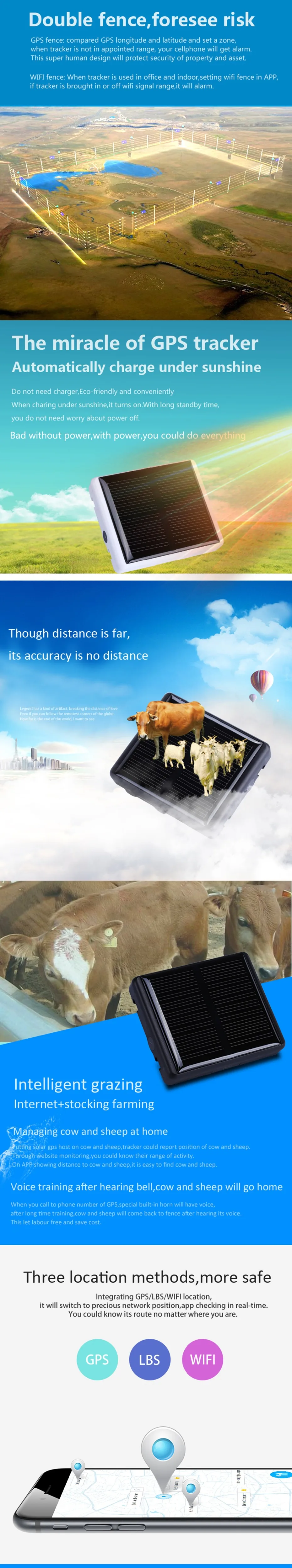 solar à prova dwaterproof água pet gps