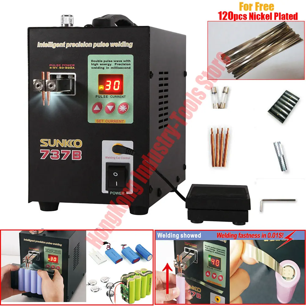 

New Version 1.5KW Spot Welder Machine for 18650 Batteries Spot Welding Machine LED illumination Digital Display Pulse Welding