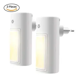 Plug in Night Light теплый белый 2LED ночные светильники с сумерками до рассвета сенсор 0,7 Вт настенный светильник для детской комнаты, прихожей