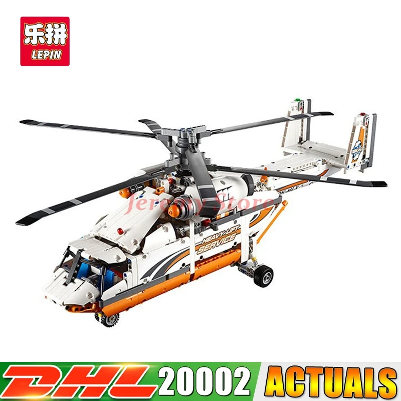 

2018 LP 20002 technic series 1060pcs DoubLP rotor transport helicopter Model Building blocks Bricks CompatibLP 42052 Boy toys