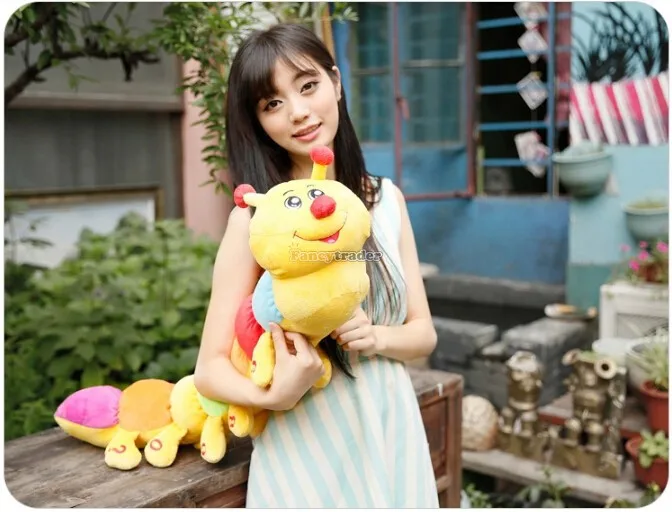 

Fancytrader 2015 Cute High Quality Caterpillar Toy 39'' 100cm Lovely Plush Stuffed Colorful Caterpillar, Free Shipping FT90307