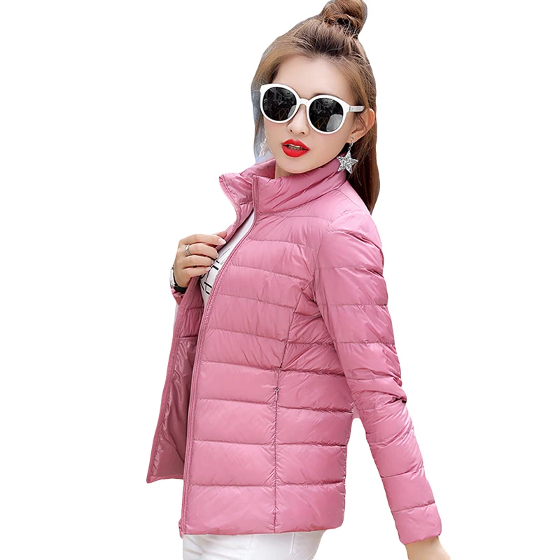 Ultra Light Down Jacket New Autumn Winter Women Windproof Lightweight Outwear Packable Down Coat 