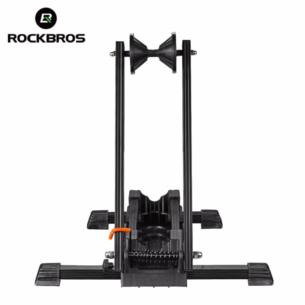 ROCKBROS Bicycle Parking Rack Aluminum Alloy Portable Double Rod Mountain Bike Maintenance Support Frame Folding Display Stand