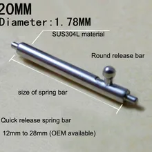 50 шт./лот 20 мм переключаемый пружинный планка для часов Инструменты для ремонта и ремкомплекты Весна планка для часов Ремонт Запчасти 304 из нержавеющей стали валик для часов