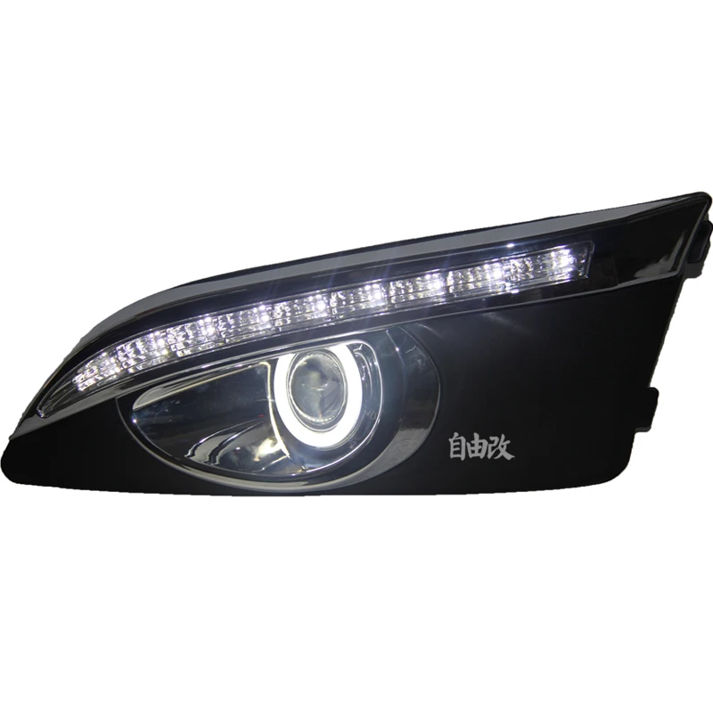 eOsuns Innovative COB Angel eye LED daytime running light DRL halogen Fog Lamp with Projector Lens