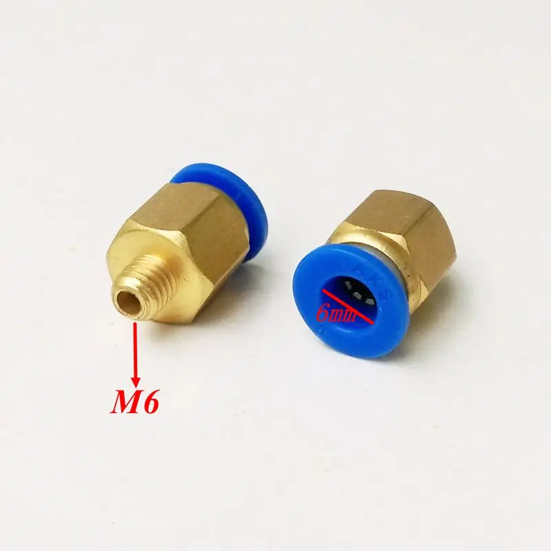 Buy 10pcs/lot 6mm Tube M6 Thread Pneumatic Fitting