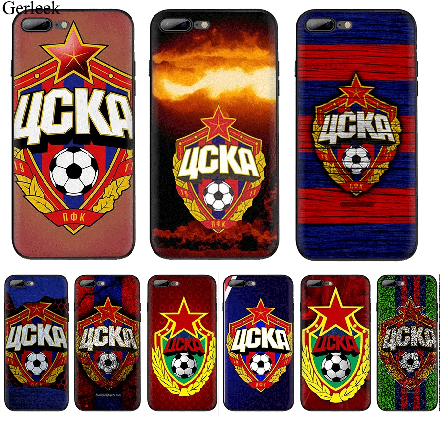 

Gerleek Football CSKA Moscow LOGO Silicone TPU Case For iPhone 6 6s 7 8 Plus X XS XR Max 5 5s SE Cover