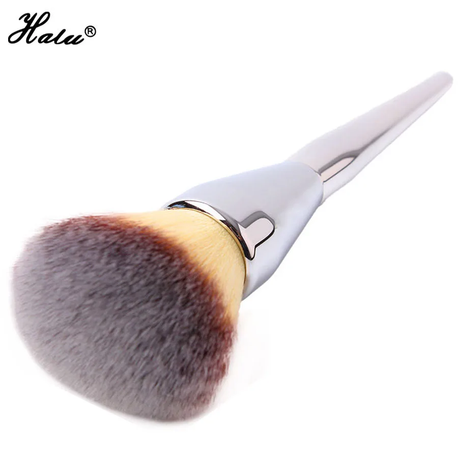 Goede Halu Enkele Zilveren Ulta het Borstel Blush Make Up Kwasten Synthetisch Haar Grote Cosmetische Powder Foundation Make up Borstel