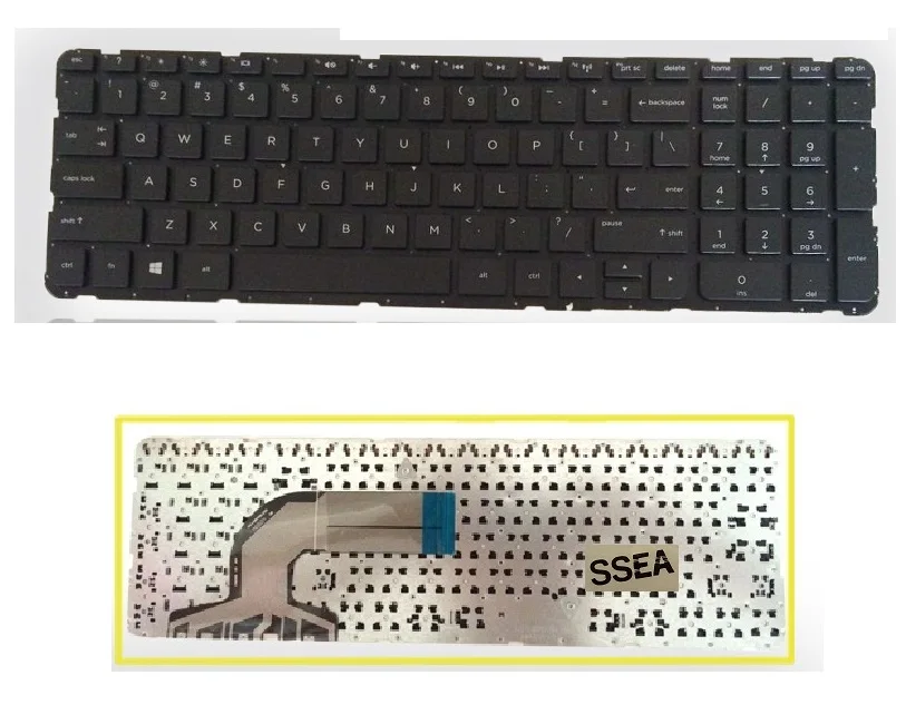 Ssea Новая Клавиатура США без рамки для HP Pavilion 15 15 т 15-n 15-e 15N 15E 15-e000 15-n000 15t-e000 15-n100 15t-n100 15-e087sr