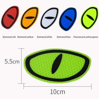 

2pcs Car Reflective Strip Stickers Cat Eyes Anti-collision Warning Mark For Motorcycle Styling Decoration Decal Driving Safety