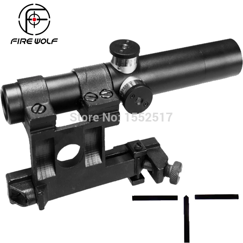 

Multlcoated Lenses 3.5X Shockproof Multi-coated SVT-40 Mosin Nagant Rifle Scope Red Dot Hunting Riflescope