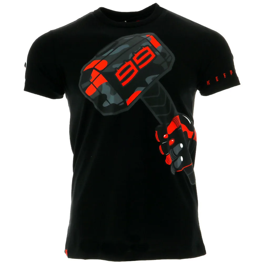 Free Shipping! Jorge Lorenzo 99 T-shirt Sports Moto GP Racing Black Summer TEE - Цвет: 33