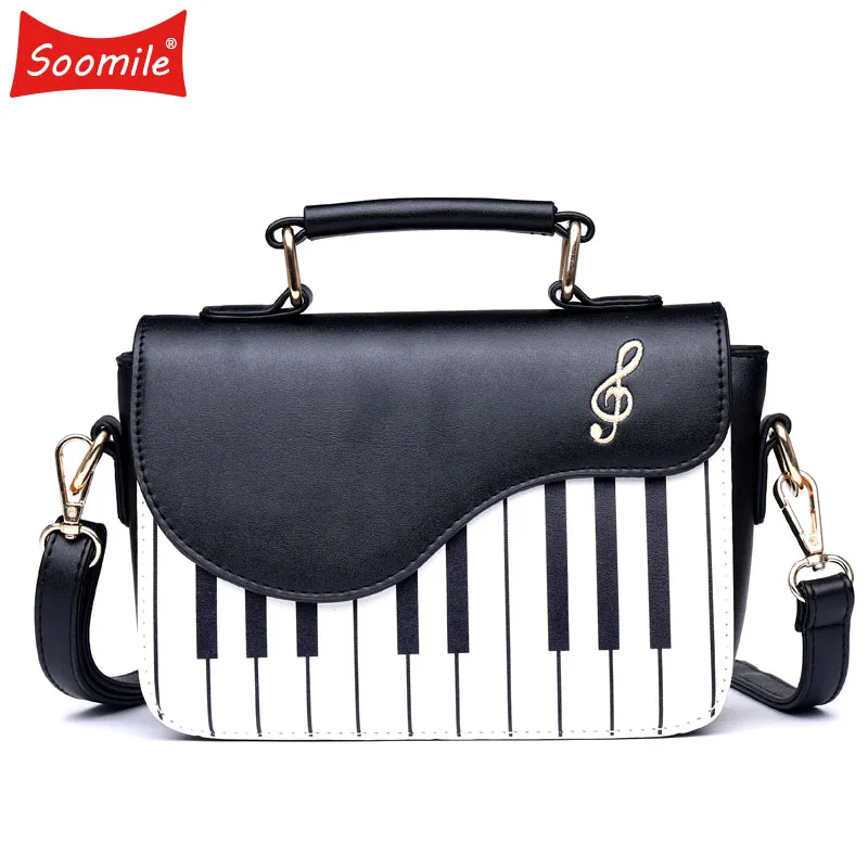Маленькая сумка на плечо soomory Piano трендовая из искусственной кожи с ручкой для