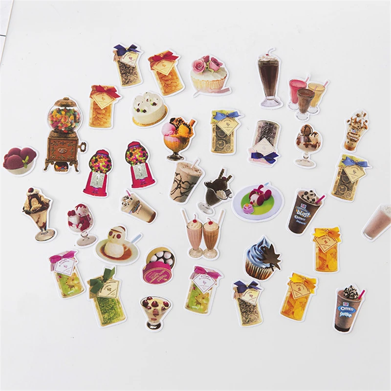 

Cute Cartoon Ice cream Decorative Stickers DIY Decoration Diary Stickers kawaii Stationery Sticker School Supplies Children Gift