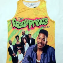 Американский американский размер 2 стиля Fresh Prince 3D сублимационная печать майка плюс размер 4xl 5XL 6xl