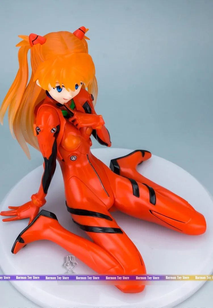 16 см. Фигурка японского аниме Evangelion Shin Gekijouban Souryuu Asuka Langley, фигурка сидя Ver, фигурка коллекционная