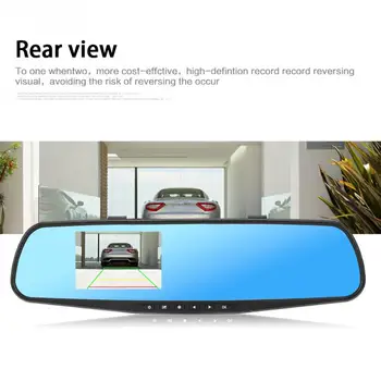 

Car DVR Rearview Mirror Camera Driving Video Recorder 120 Degrees Wide Angle Quick Video Recording 2.8Inch LCD Screen 1080P HD