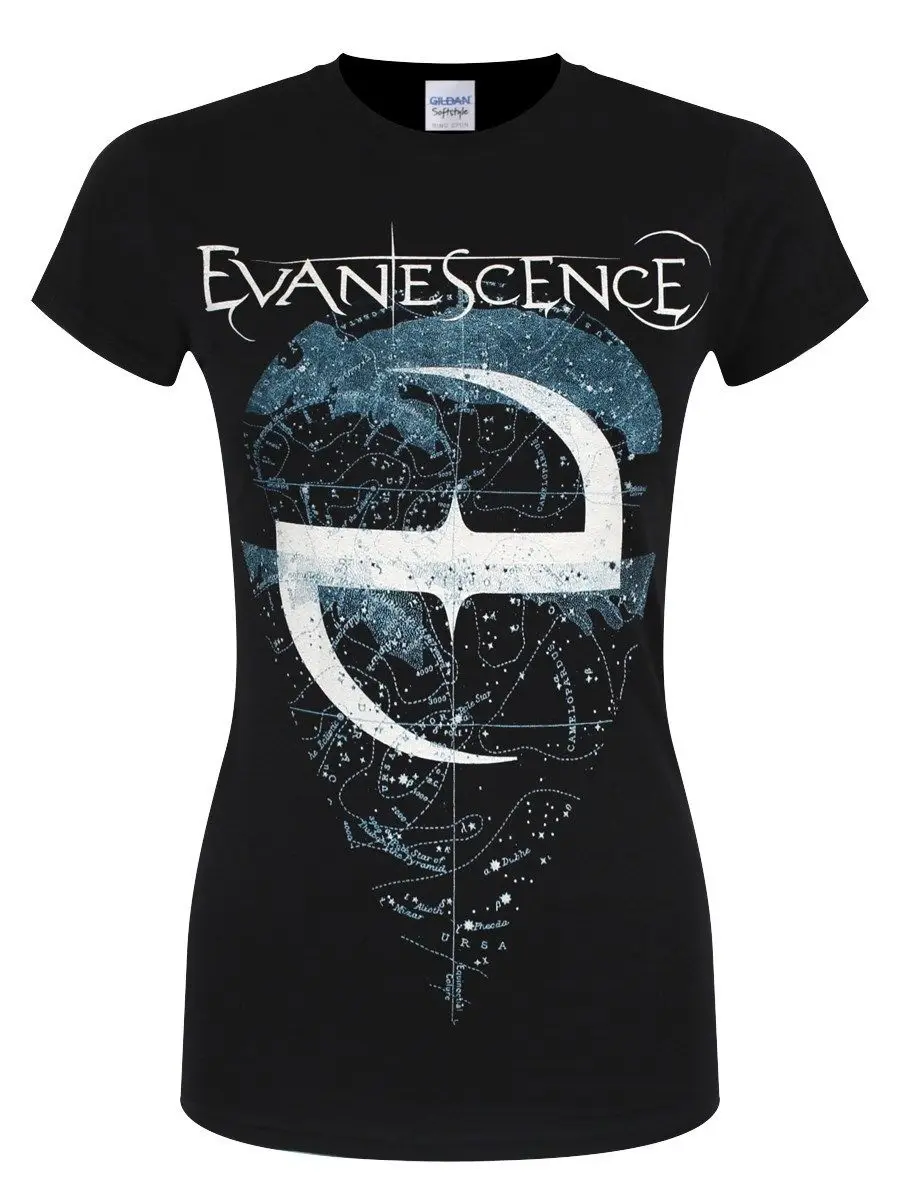 Evanescence Ruang Peta wanita Hitam Gadis Muda T shirt T Shirt|t  shirt|black t-shirtblack t shirt women - AliExpress