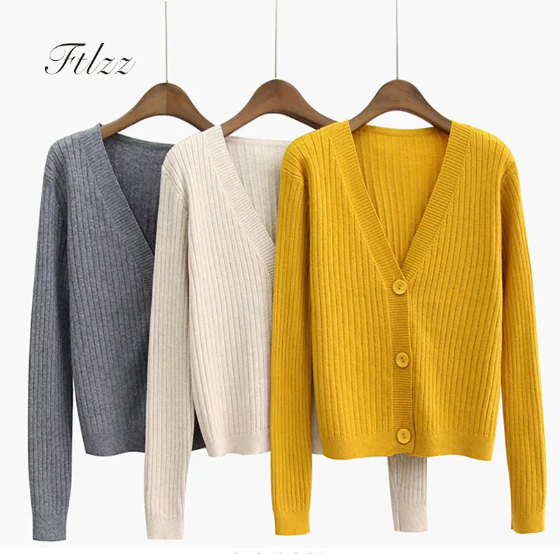 

Knitted Short Cardigan Women Spring Autumn 2018 New Slim Long Sleeve V-neck Single Breasted Casual Harajuku Black Basci Sweaters
