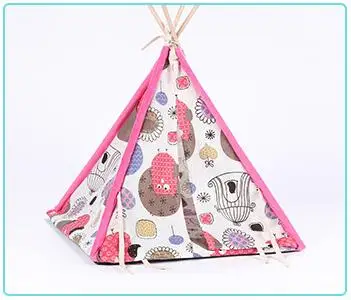 Techome креативная домашняя Складная домашняя льняная дышащая с шелковой подложкой со льдом съемная и моющаяся палатка-гнездо для собак и кошек - Цвет: Owl Pink
