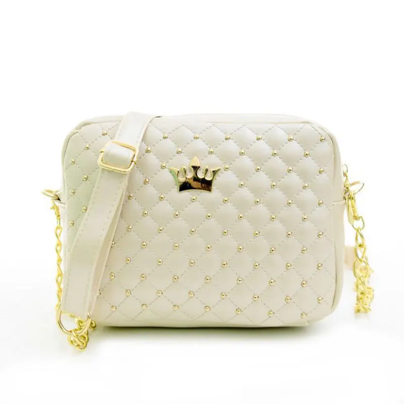 2019 المرأة حقيبة أزياء المرأة حقيبة ساع برشام سلسلة حقيبة كتف عالية الجودة بو الجلود Crossbody N0310
