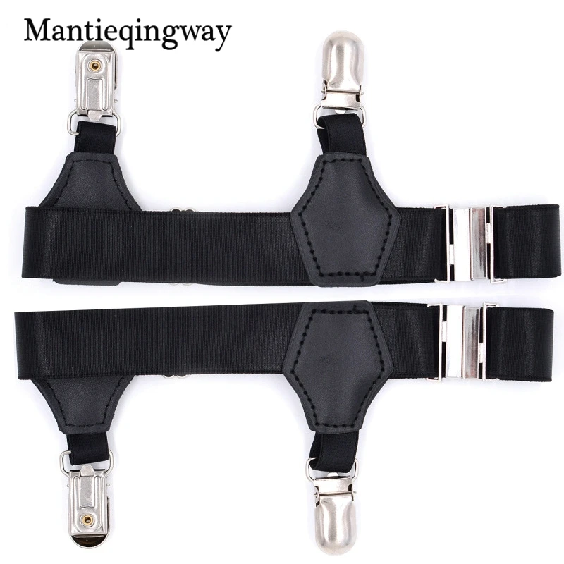 Mantieqingway Mens Ajustables Suspenders For Men Sock Garters Unisex Resistance Belt Tight Socks