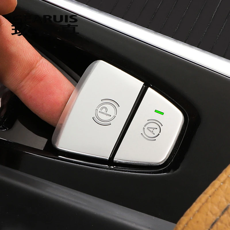 Автомобильный Стайлинг P электронный ручной тормоз кнопки металлическое украшение покрытие стикер для отделки для Volvo XC60 XC90 S90 авто аксессуары для интерьера