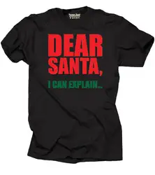 Санта футболка дорогой Санта Рождественская футболка рубашка подарок для Рождественская футболка рубашка