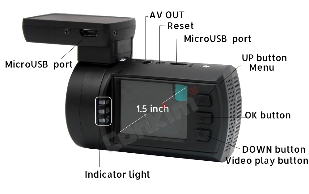 Conkim Мини DVR Автомобильный видеорегистратор Ambarella A7 Super HD 1296P 1080P Full HDR Dash камера gps