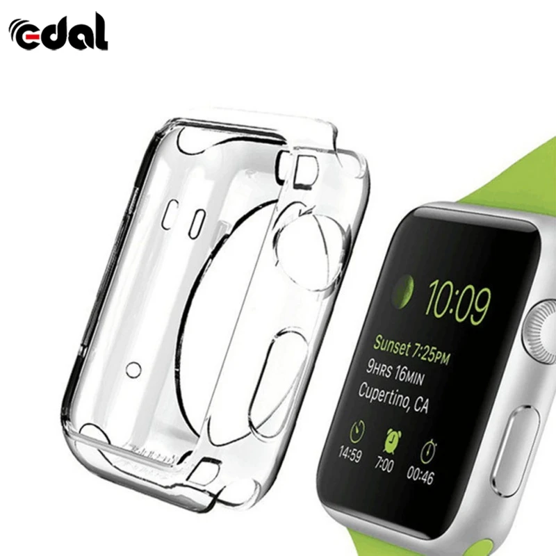 

EDAL Transparent silicone Hollow Protection Cover For Apple Watch TPU Screen Full Protection Case for iWatches Watch Accessories