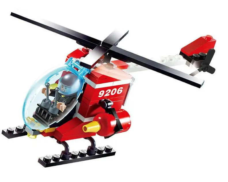 

9206 91pcs Fire Rescue Constructor Model Kit Blocks Compatible LEGO Bricks Toys for Boys Girls Children Modeling